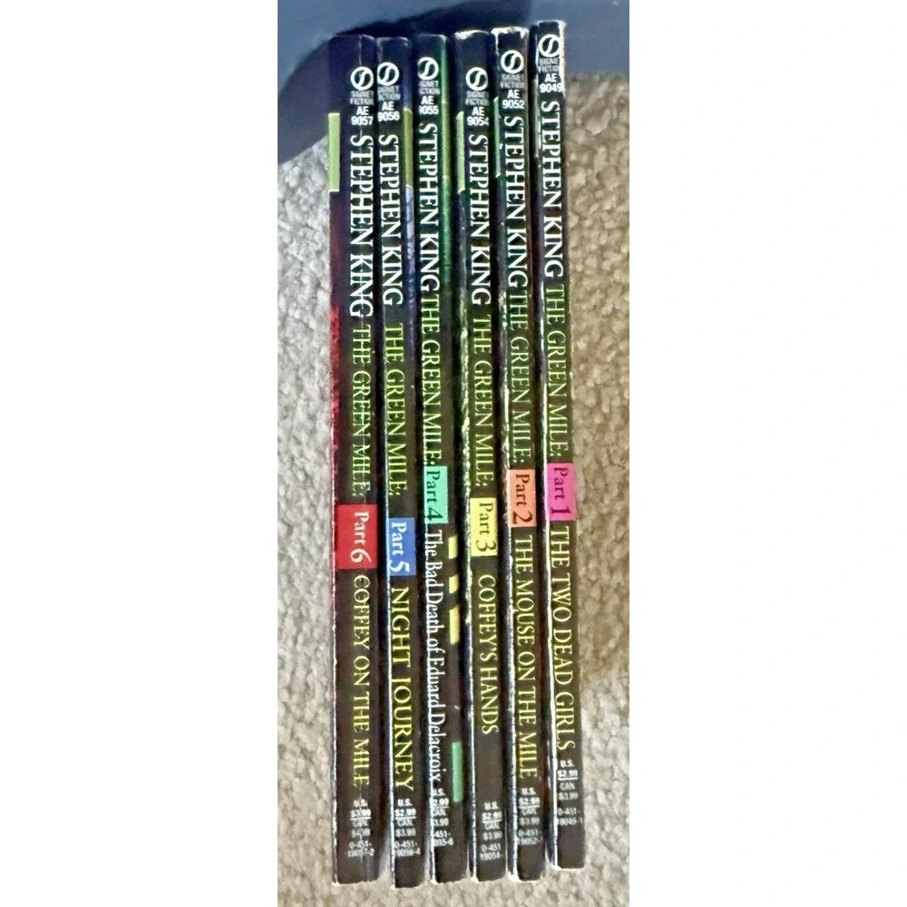 1996 Stephen King The Green Mile‎ Serial Thriller Complete Set 1-6 First Edition